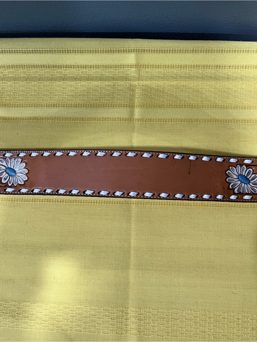Vintage 1980s NOCONA Kona Kut Leather Western Belt Size 44 & Trophy Belt Buckle - Picture 4 of 12